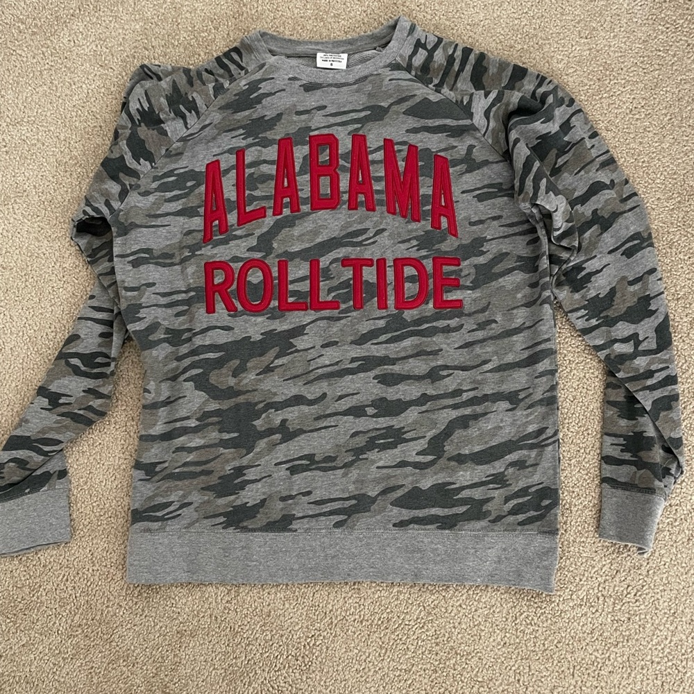 University of Alabama roll tide grey camo womens small press box womens small